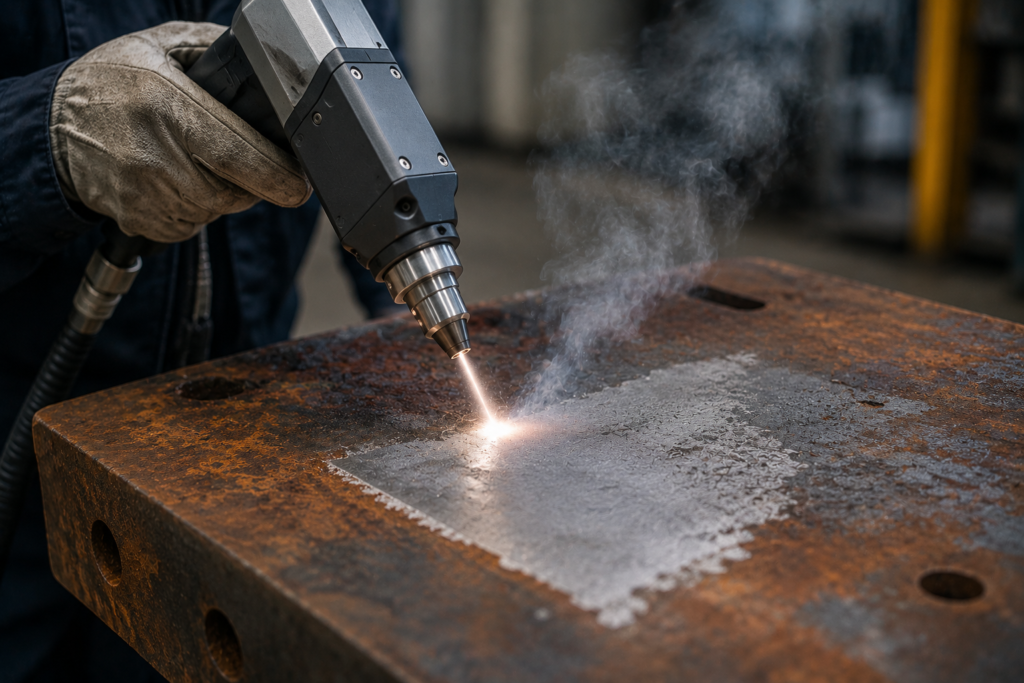 Industrial laser cleaning
